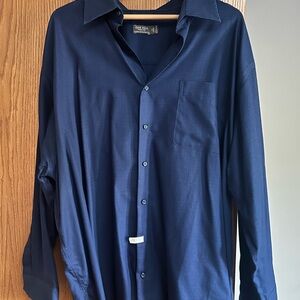 Dark Blue Men's Casual Button Down Shirt
